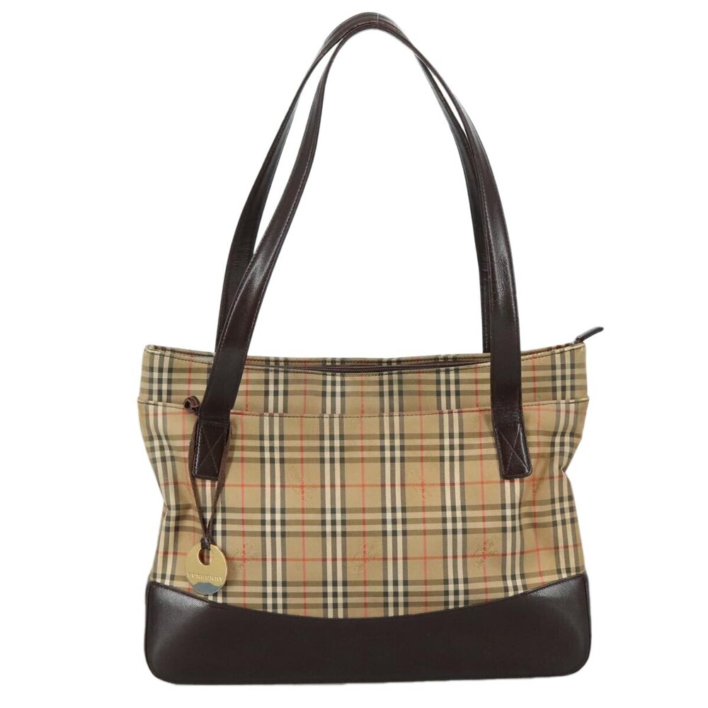 Burberry Nova Check Tote Canvas and Leather